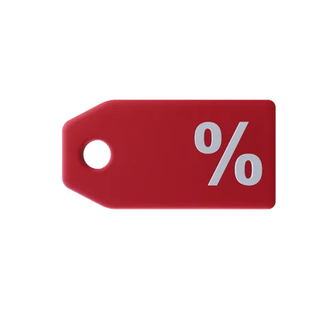Empty Discount Icon Discount With Transparent Background 3D Icon