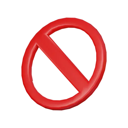 Empty do not sign  3D Icon