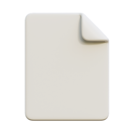 空の文書  3D Icon
