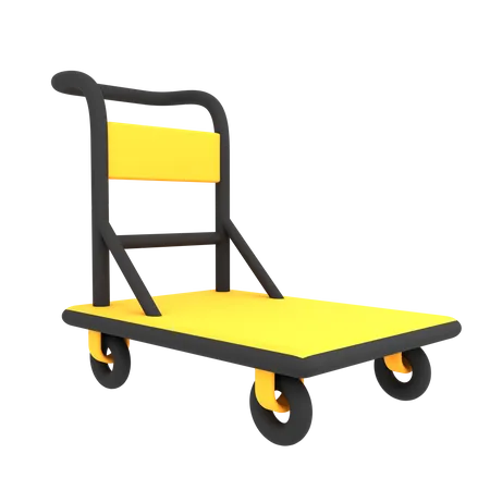 3 D Gold Shipping Trolley For Delivery Icon Ecommerce Illustration 3D Icon