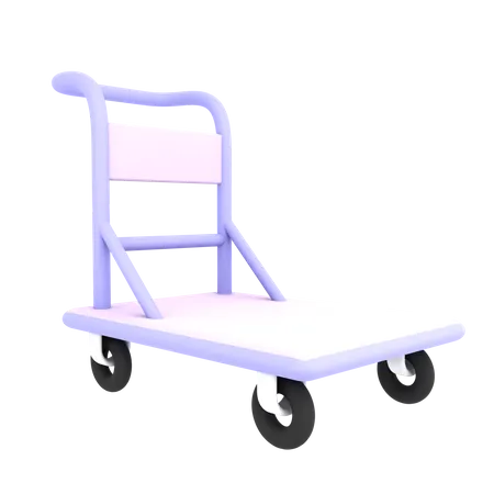 3 D Empty Cart Trolley For Shipping Icon Ecommerce Illustration 3D Icon
