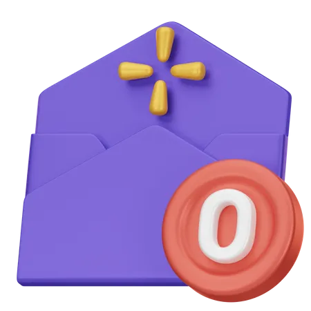 Empty Email 3D Icon  3D Icon
