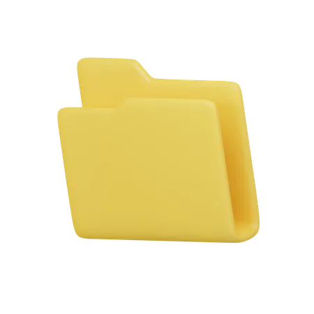Empty Folder With Transparent Background 3D Icon