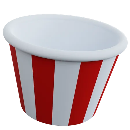 Empty Food Bucket  3D Icon