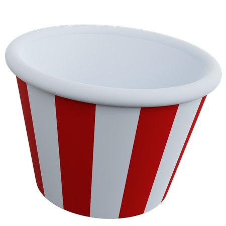 Empty Food Bucket  3D Icon