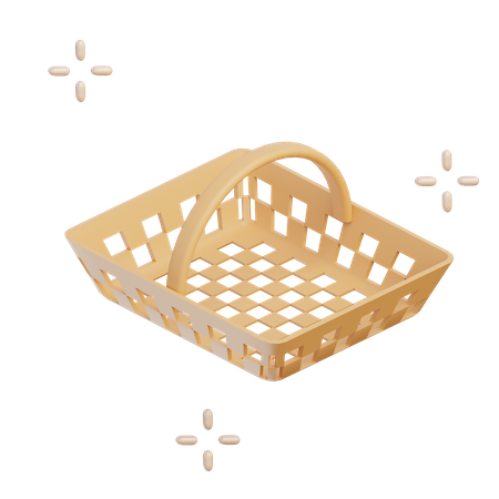 Empty Fruit Basket  3D Icon