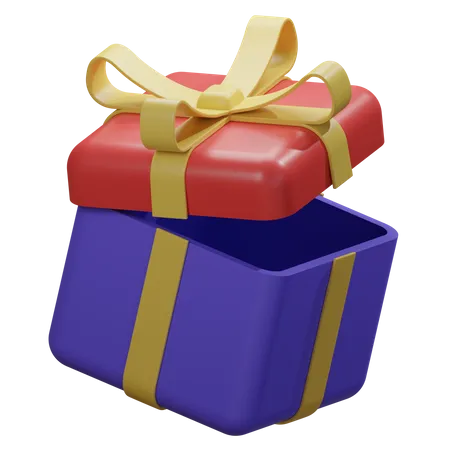 Empty Gift Box  3D Illustration