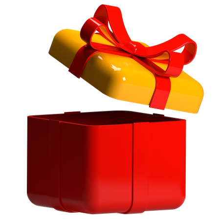 Empty Gift Box 3D Illustration