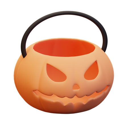 Empty Halloween Basket  3D Icon