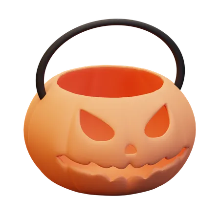 Empty Halloween Basket  3D Icon