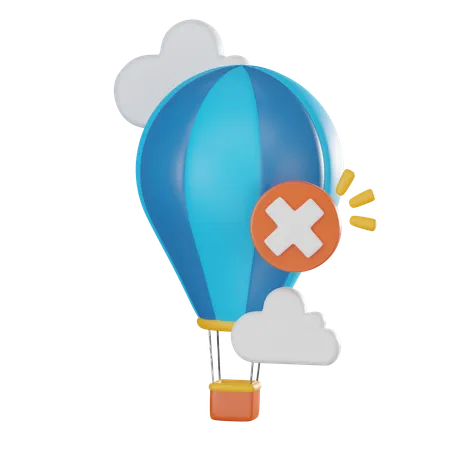 Empty Hot Air Balloon  3D Icon