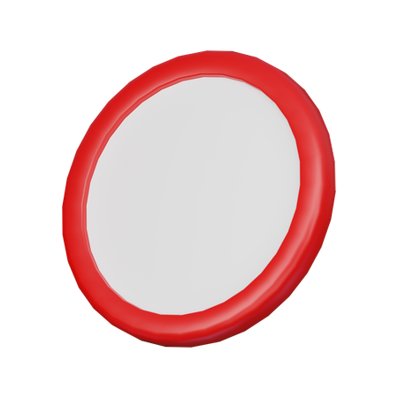 Empty limit sign  3D Icon