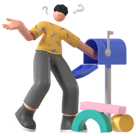 Empty Mail  3D Illustration