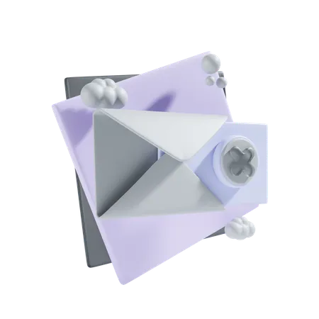 Empty Message With Square Background 3 D Icon 3D Icon
