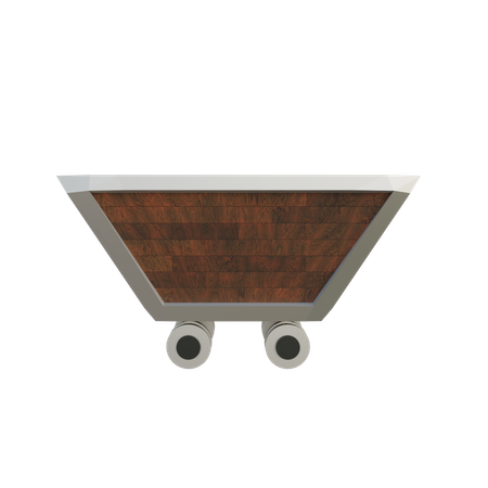 Empty Mine Cart  3D Illustration