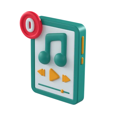 空の音楽プレーヤー  3D Icon