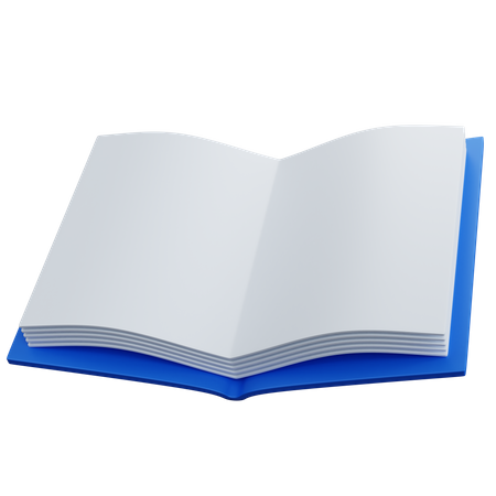 Empty Open Book  3D Icon