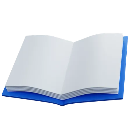 Empty Open Book 3D Icon