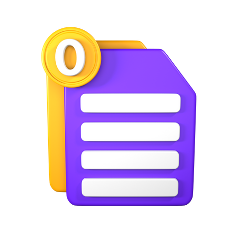 Empty Page  3D Icon