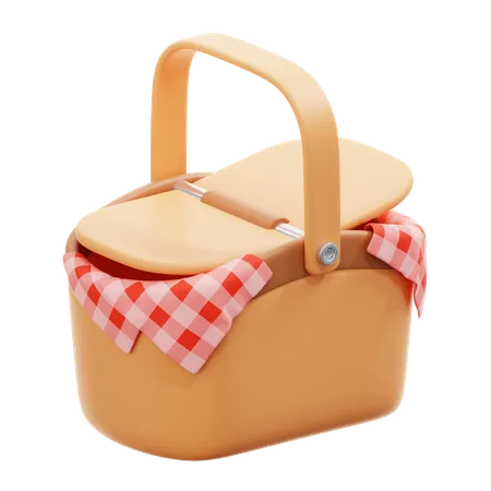 Empty Picnic Basket  3D Icon