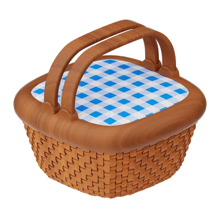 Empty Picnic Basket  3D Icon