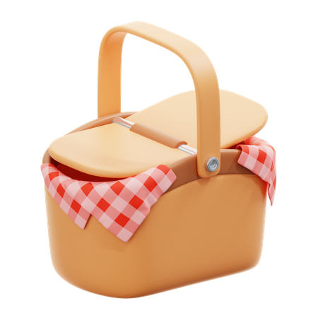 Empty Picnic Basket  3D Icon