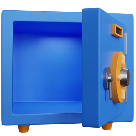 Empty Safe Box  3D Icon