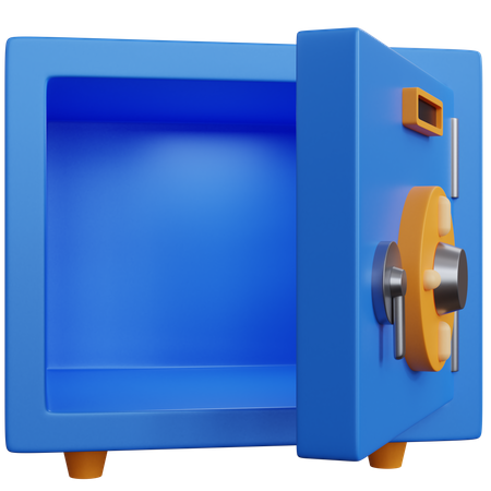 Empty Safe Box  3D Icon