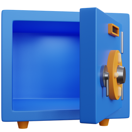 Empty Safe Box 3D Icon