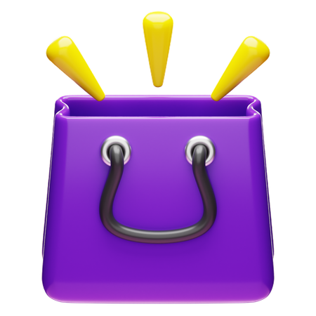 Empty Shopping Bag  3D Icon