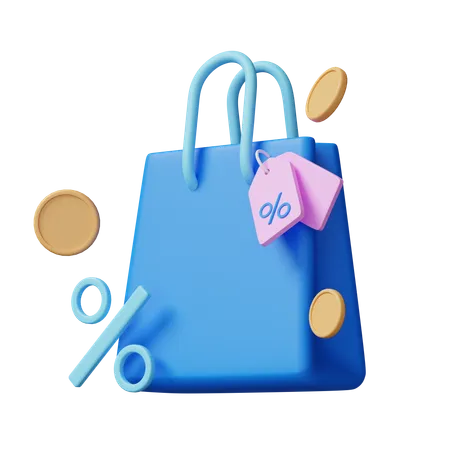 Empty Shopping Bag  3D Icon