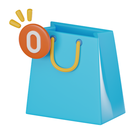 Empty Shopping Bag  3D Icon