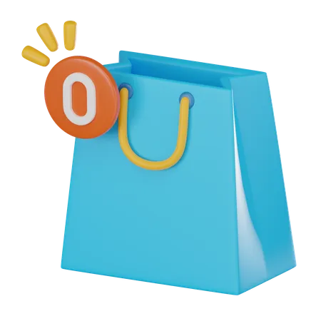 Empty Shopping Bag  3D Icon