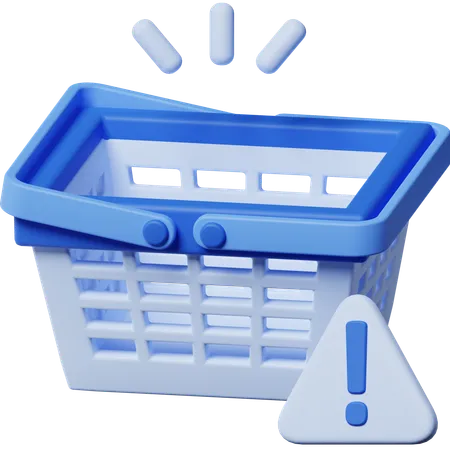 Empty Shopping Basket  3D Icon