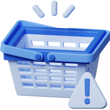 Empty Shopping Basket  3D Icon