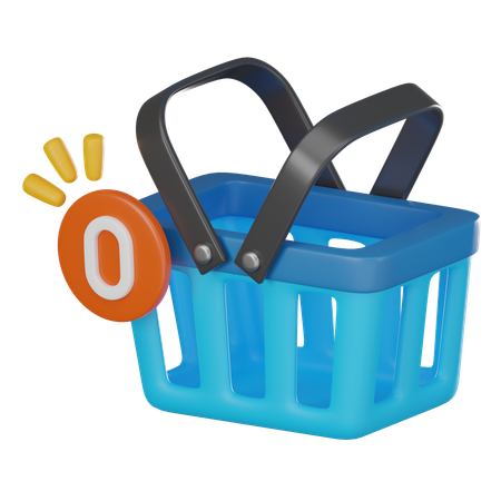 Empty Shopping Basket  3D Icon