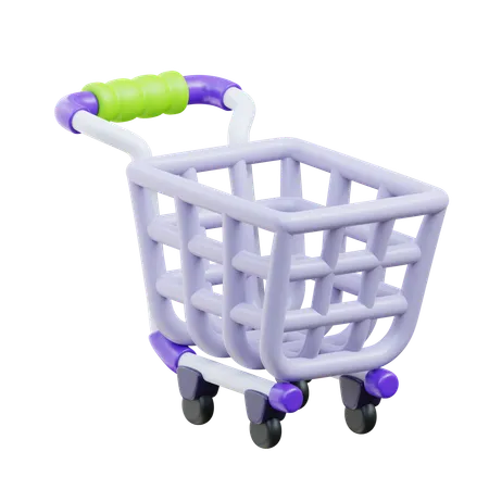 Empty Shopping Cart 3 D Icon 3D Icon