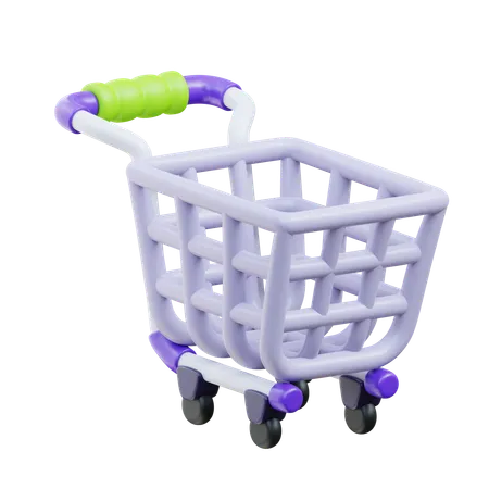 Empty Shopping Cart  3D Icon