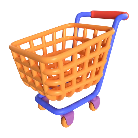 This Is Empty Shopping Cart 3 D Render Illustration Icon High Resolution Png File Isolated On Transparent Background Available 3 D Model File Format BLEND OBJ FBX And GLTF 3D Icon