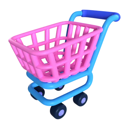 This Is Empty Shopping Cart 3 D Render Illustration Icon High Resolution Png File Isolated On Transparent Background Available 3 D Model File Format BLEND OBJ FBX And GLTF 3D Icon