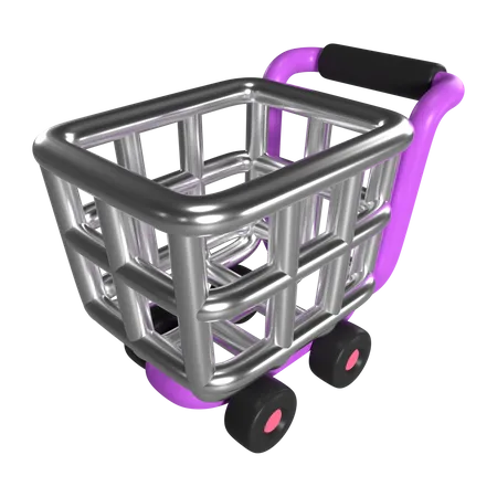 Empty Shopping Cart  3D Icon