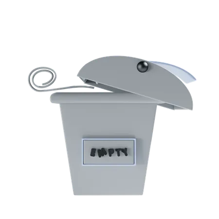 Empty Trash 3 D Icon 3D Icon