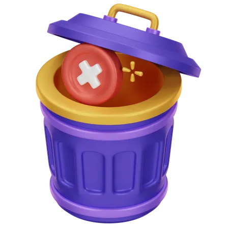 Empty Trash 3D Icon  3D Icon