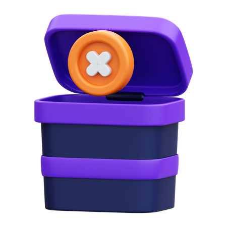 Empty trash  3D Icon