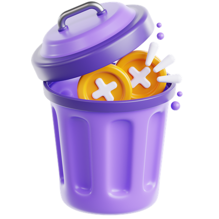Empty Trash Bin  3D Icon