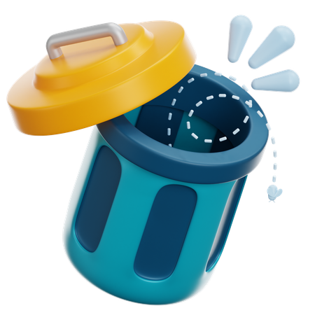Empty Trash Bin  3D Icon