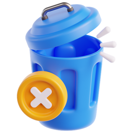 Empty Trash Bin  3D Icon