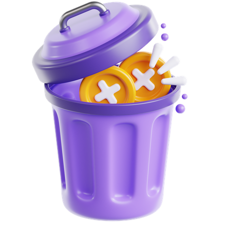 Empty Trash Bin  3D Icon