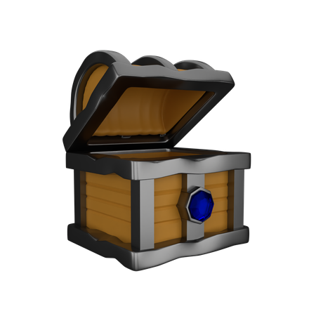 빈 보물상자  3D Icon