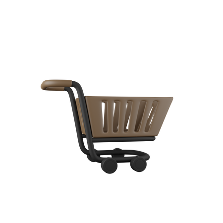 Empty Trolley 3D Icon